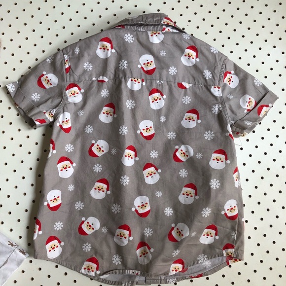 Boys Size 2 CHRISTMAS Shirts, 100% cotton, short sleeves, Santa Claus and Rudolf - Picture 5 of 7